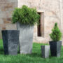 Ella Tall Planter 27.5″ – Artstone Black
